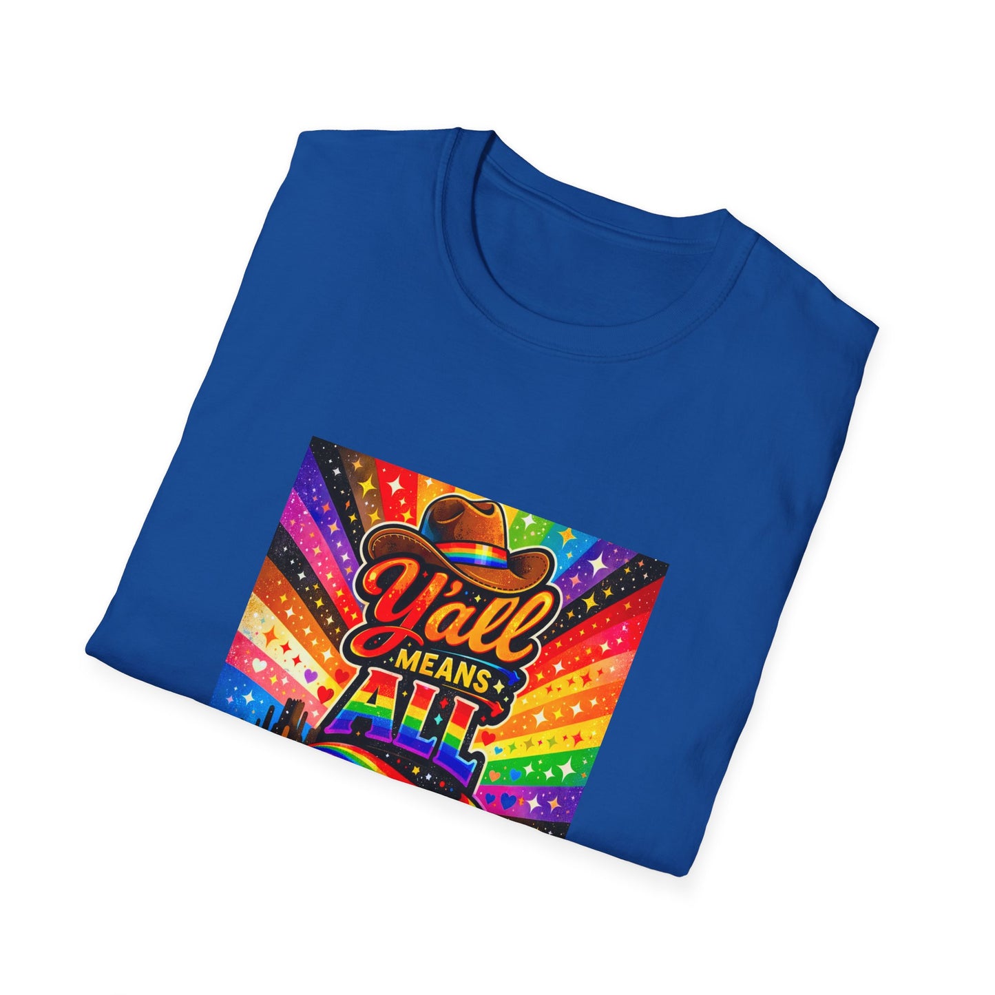Y’all Means All Rainbow Cowboy T-Shirt