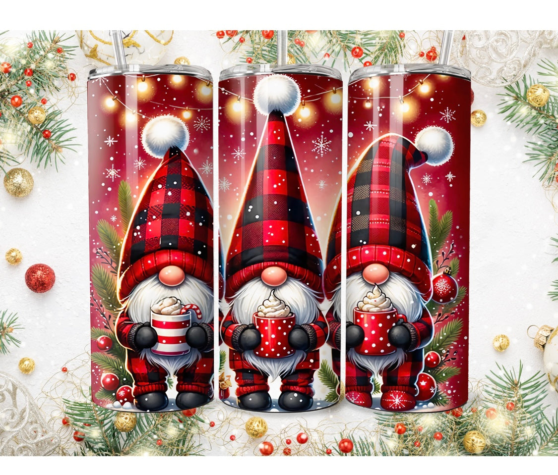Christmas Gnome 20oz Sublimation Tumbler with 2in matching magnet. Shipping 12/1
