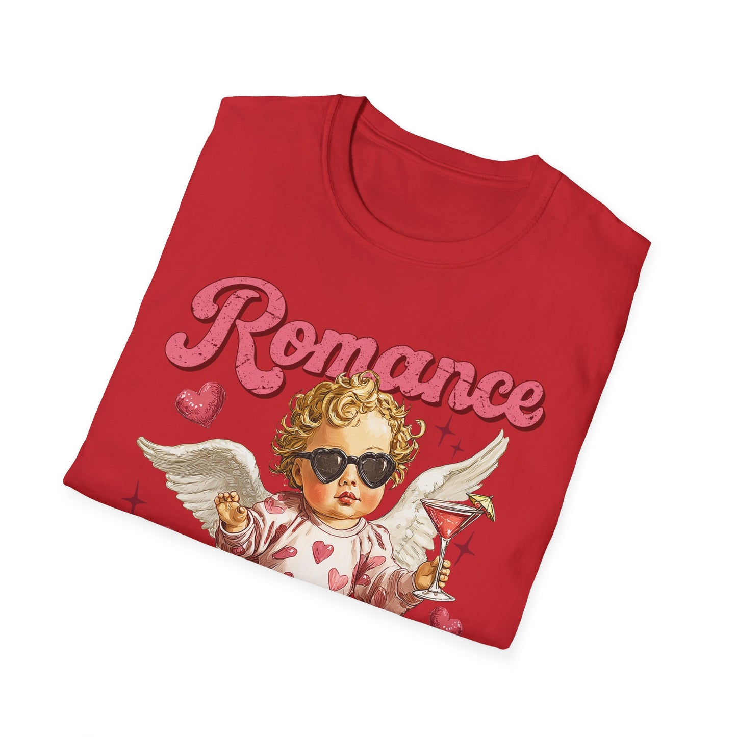 Romance Is a Scam Unisex T-Shirt — Vintage Cupid Satire Valentine Tee