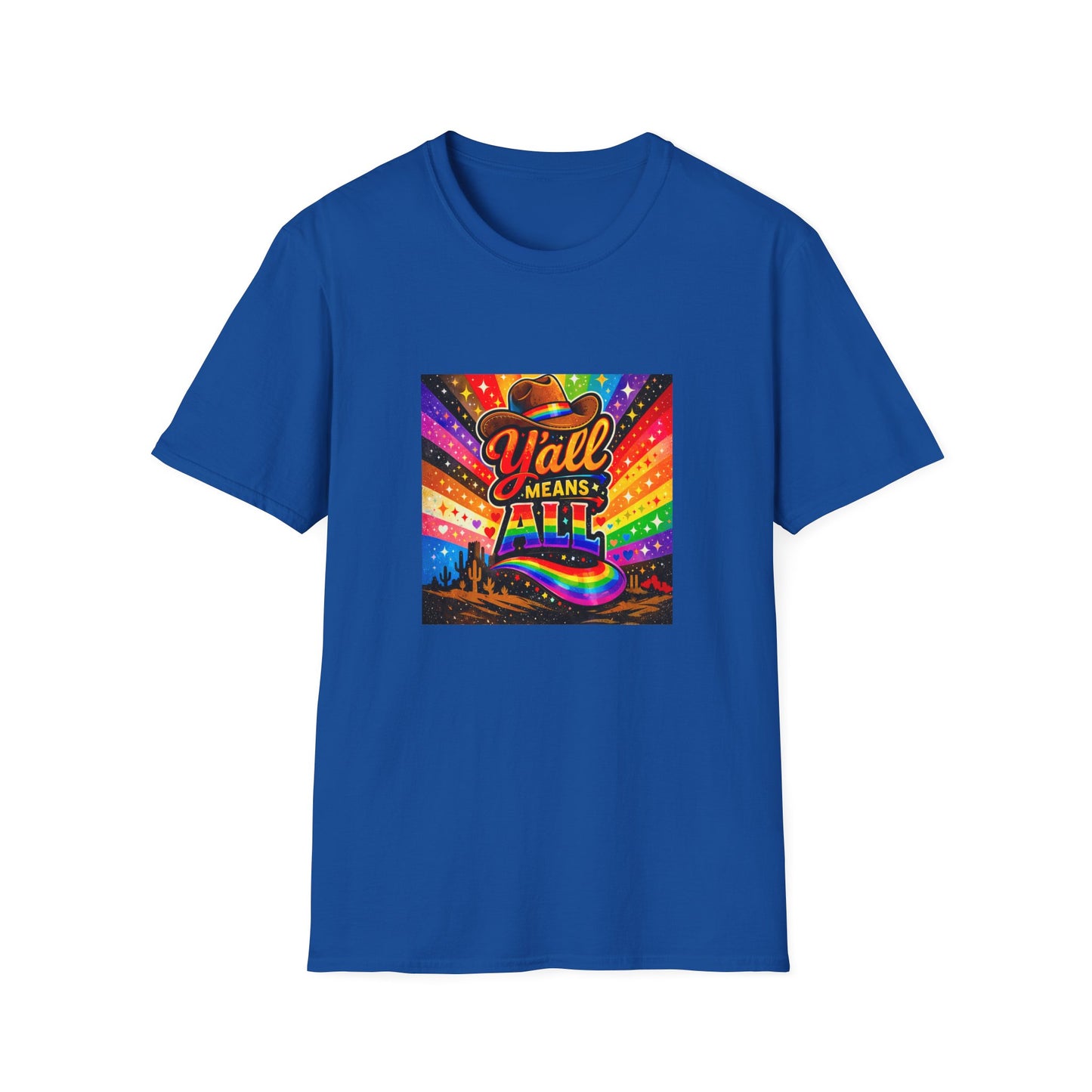 Y’all Means All Rainbow Cowboy T-Shirt