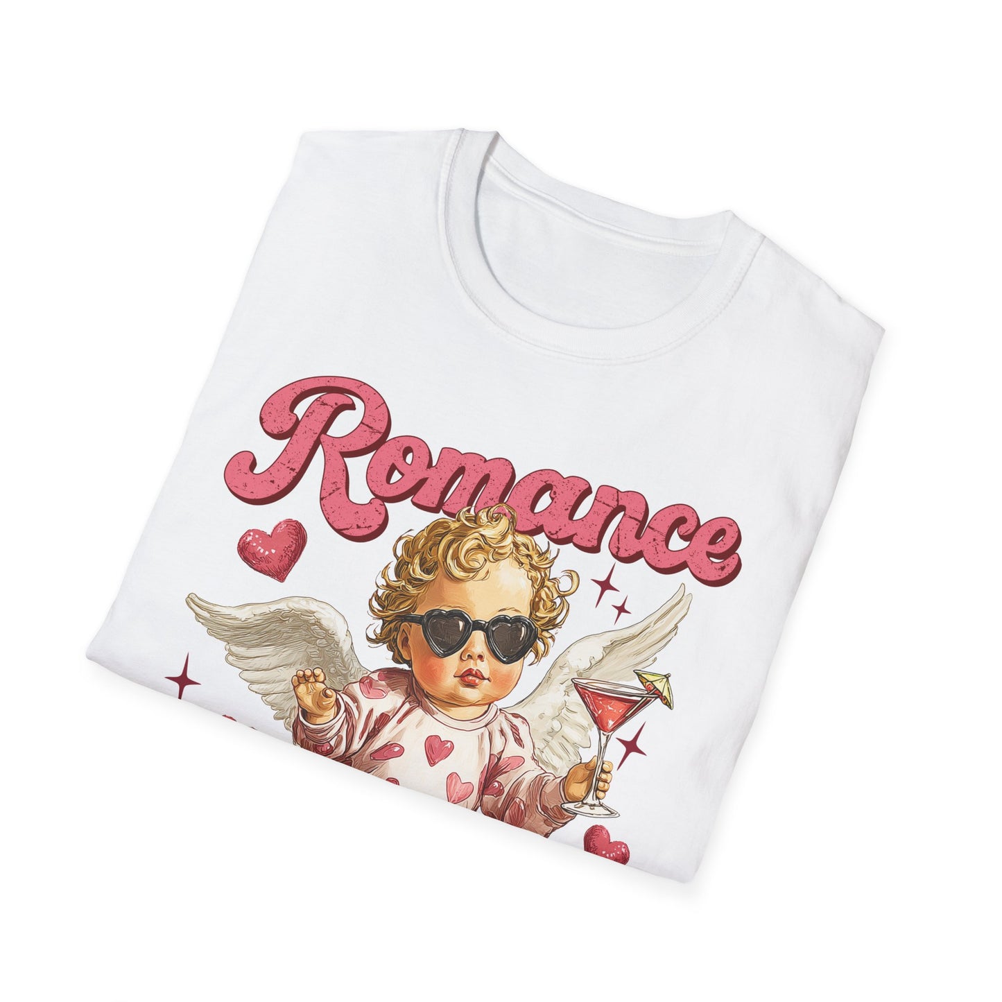 Romance Is a Scam Unisex T-Shirt — Vintage Cupid Satire Valentine Tee