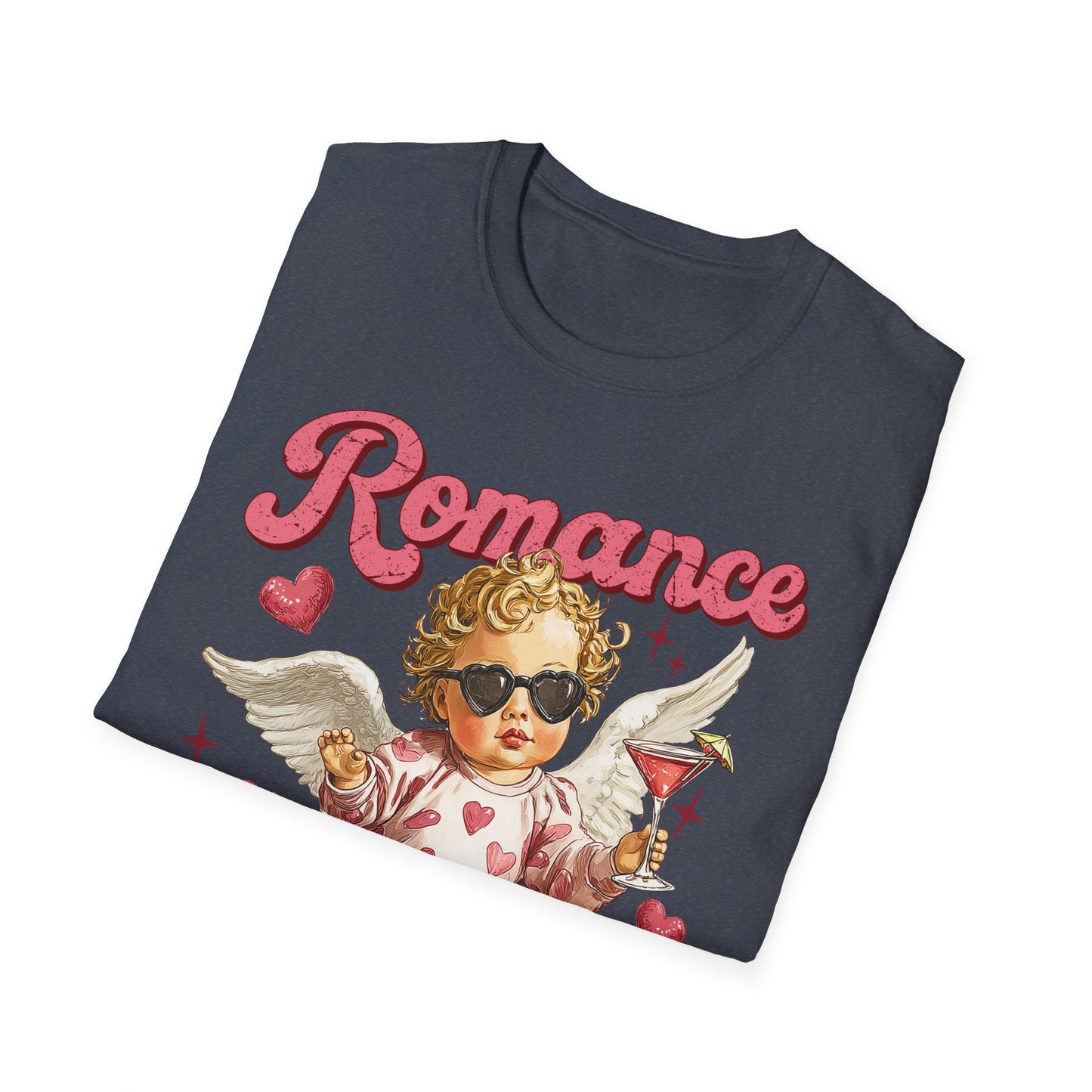 Romance Is a Scam Unisex T-Shirt — Vintage Cupid Satire Valentine Tee