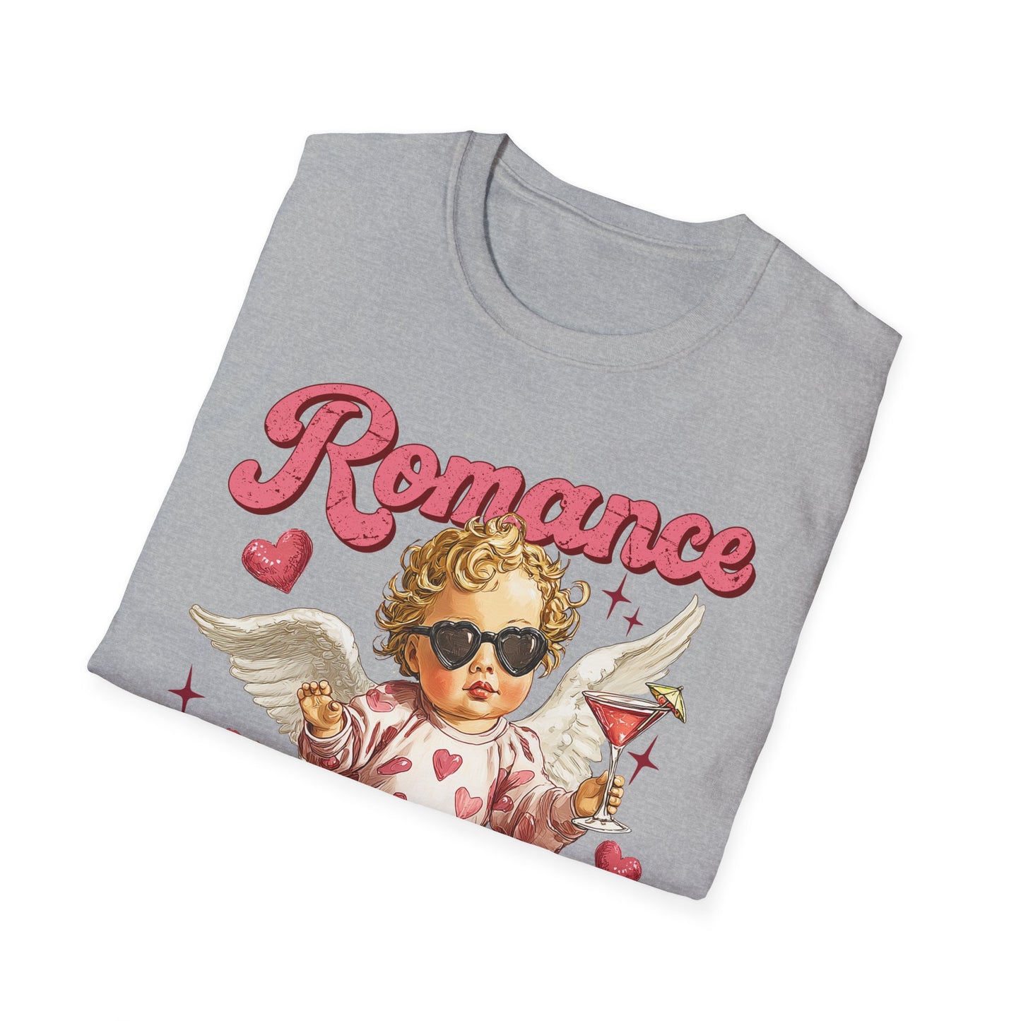 Romance Is a Scam Unisex T-Shirt — Vintage Cupid Satire Valentine Tee