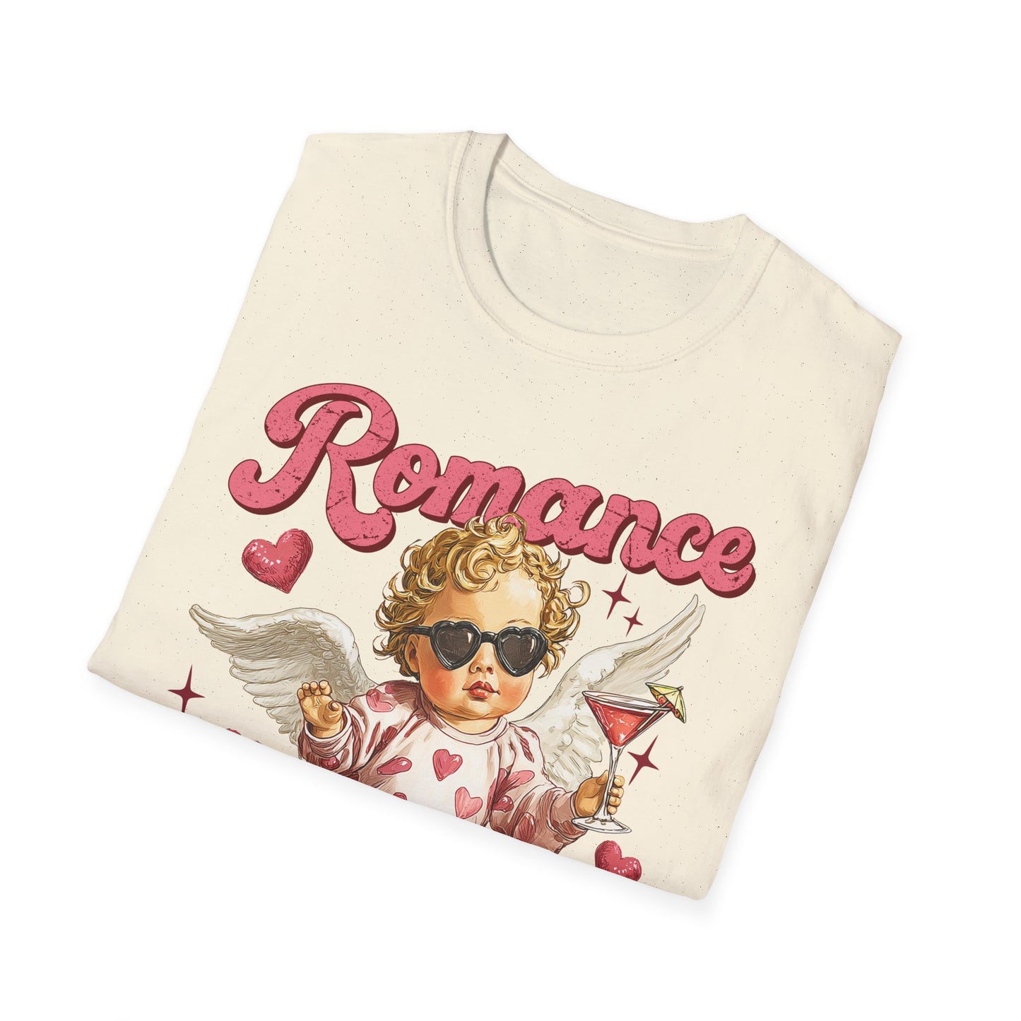 Romance Is a Scam Unisex T-Shirt — Vintage Cupid Satire Valentine Tee