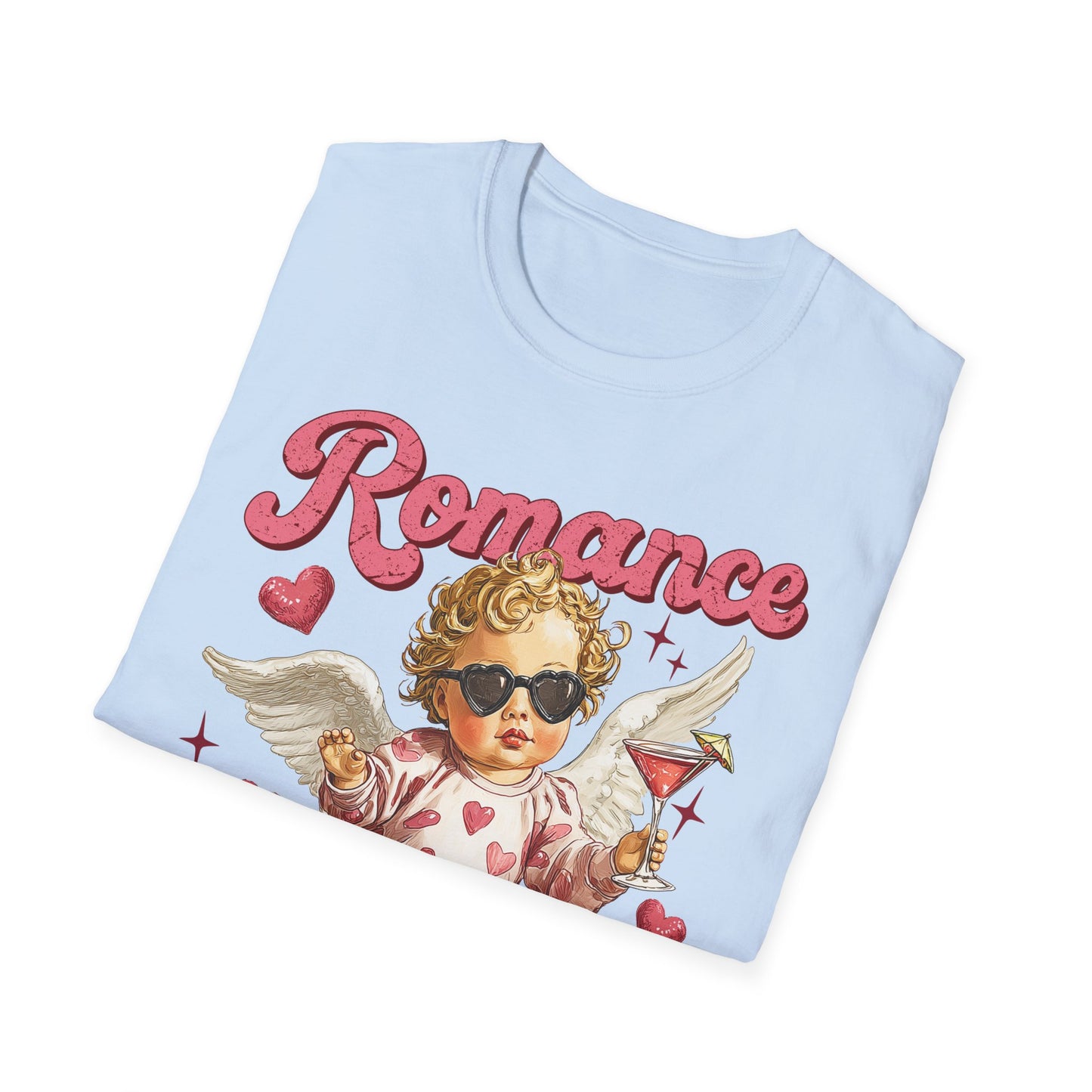 Romance Is a Scam Unisex T-Shirt — Vintage Cupid Satire Valentine Tee