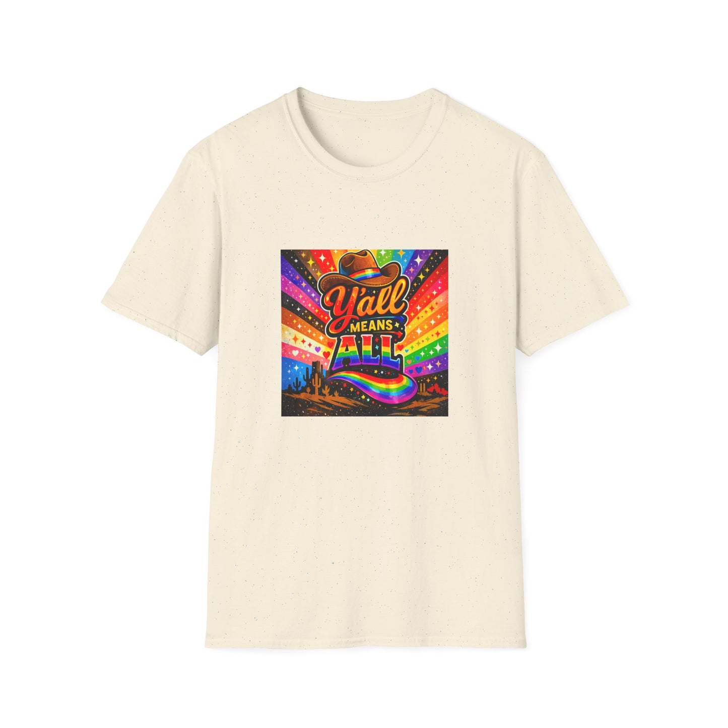 Y’all Means All Rainbow Cowboy T-Shirt