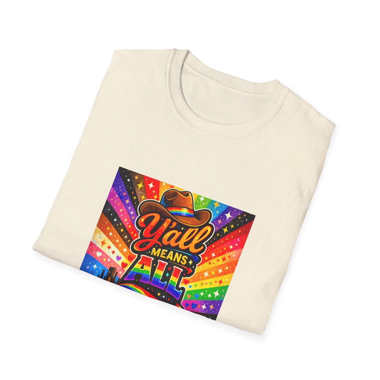 Y’all Means All Rainbow Cowboy T-Shirt