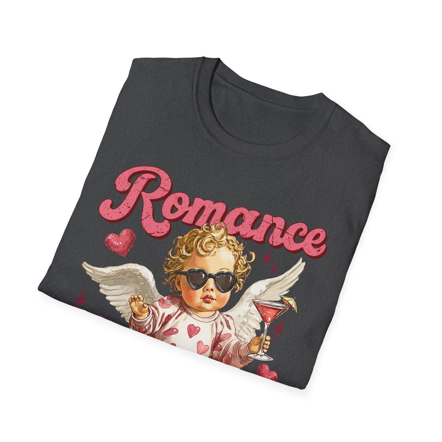 Romance Is a Scam Unisex T-Shirt — Vintage Cupid Satire Valentine Tee