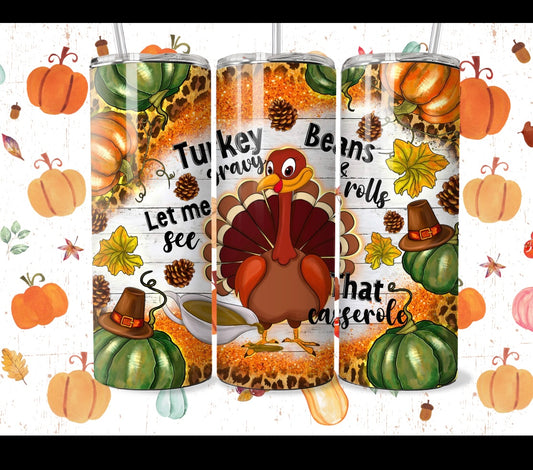 Turkey 20oz Sublimation Tumbler with 2in matching magnet. Shipping starts 10/7