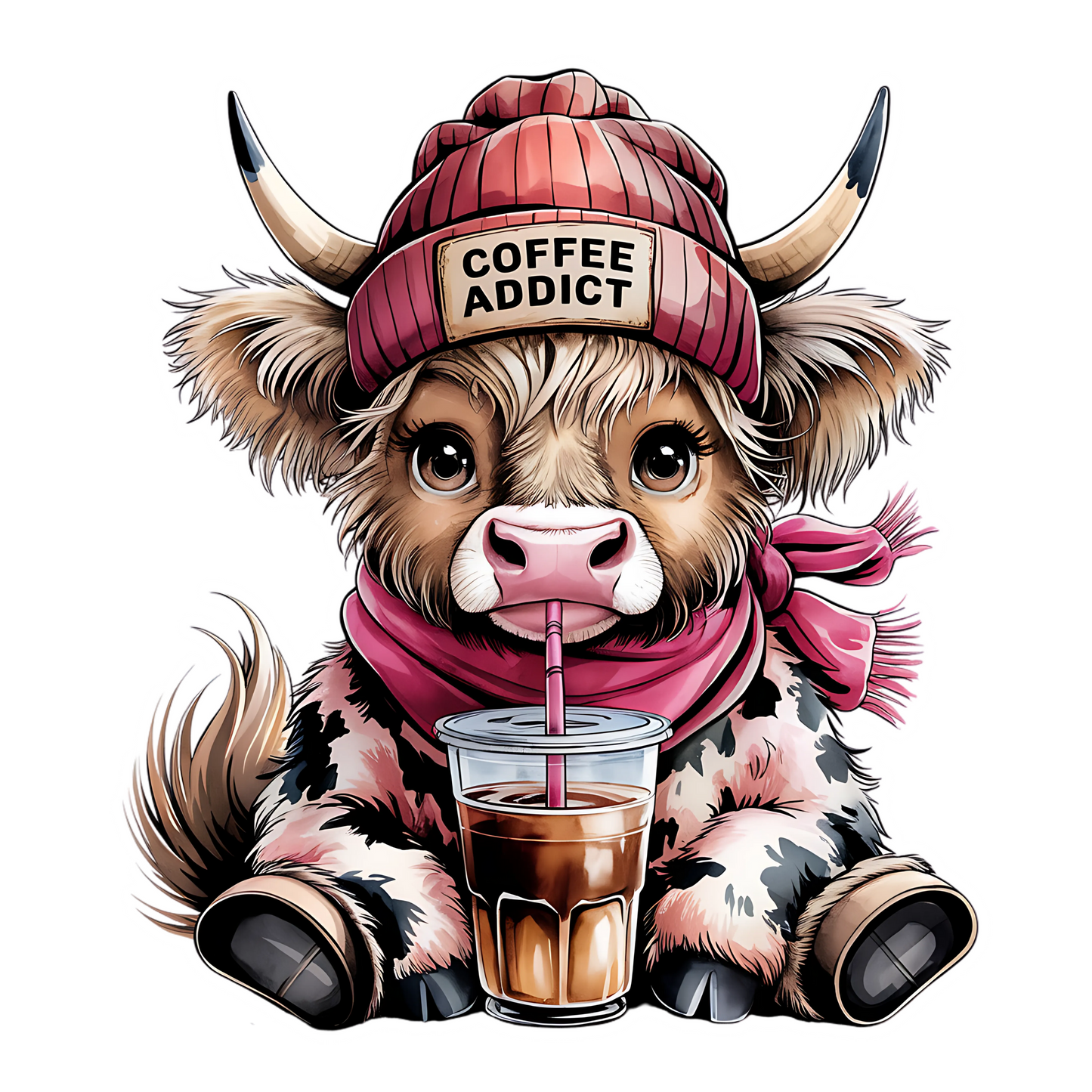 Cow Coffee 2in Vinyl Sticker