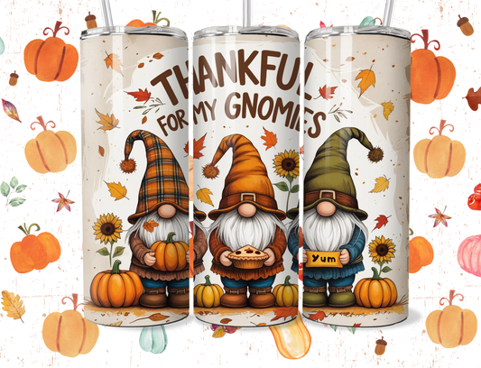 Thankful 20oz Sublimation Tumbler with 2in matching magnet. Shipping starts 10/21